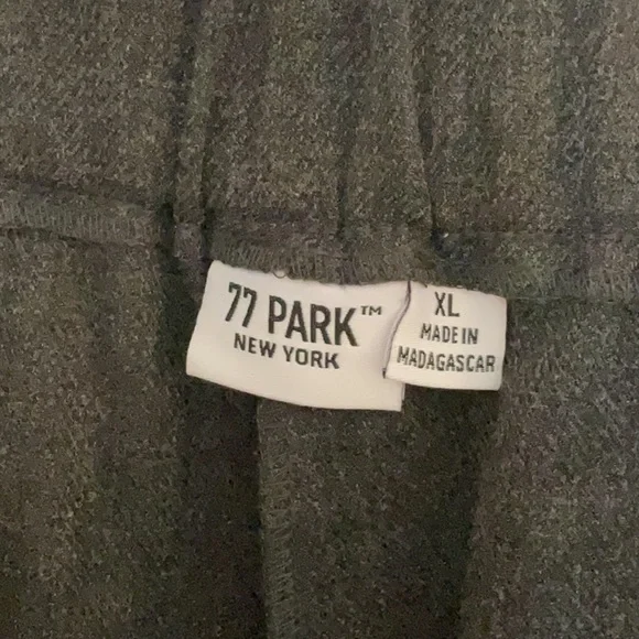 77 Park New York Pleated Pull On Pants, Size XL, Gray, NWT - Picture 7 of 10